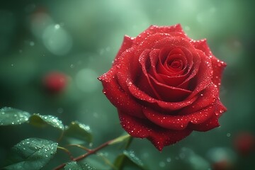 red roses blooming in the rose garden