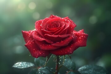 red roses blooming in the rose garden