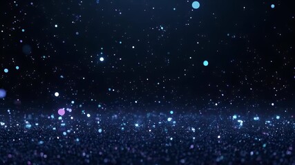 Abstract digital art depicting glowing spheres and particles against a dark, blurred background - Powered by Adobe