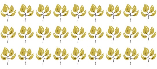 Pattern with green seeds and sprouts