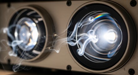 Illuminating audio: speakers with a radiant haze, a fusion of sound and light spectacle