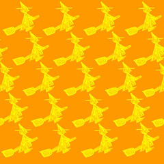Candy Corn Witches in Flight Pattern