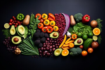 Artful Arrangement of Fresh Produce