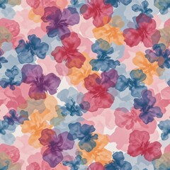 Soft Watercolor Washes Seamless Pattern