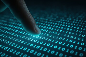 image.pngaFinger touching digital binary code matrix symbolizing cybersecurity programming and data technology