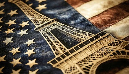 Close-up of the American flag, highlighting its intricate design and colors, symbolizing freedom and national pride