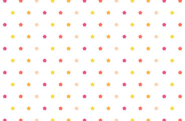 ビビッドカラーフラワー シームレスパターン 背景