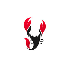 scorpion king logo with deadly sting, wild animal logo