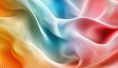 Colorful abstract background with wavy shapes and gradients, a simple vector illustration, high-resolution, professional photograph. The ultra-high-resolution camera captures extremely sharp details