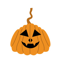 Cartoon Illustration of Jack-O'-Lantern