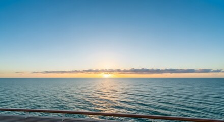 Serene Ocean Sunrise A Tranquil Coastal Scene.