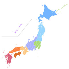 日本地図　文字なし