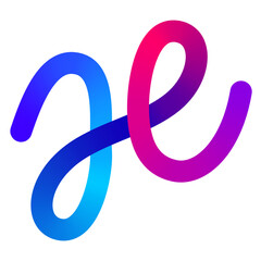 Abstract Color Line Shape. Vector Gradient Wavy Ribbon. 3D Loop Line Design Element.