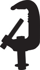 Silhouette C Clamp Vector Design
