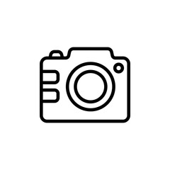 Sleek Camera Outline Icon - Simple and Modern Design for Photography Enthusiasts