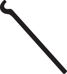 Silhouette Crowbar tool Vector Design  