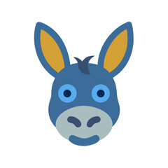 Donkey Cartoon Illustration Icon &ndash; Cute Funny Animal Mascot SVG Vector