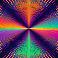 Psychedelic hypnotic Glitch abstract colorful background Swirling Psychedelic Art: A vibrant and hypnotic artwork explodes with a kaleidoscope of colors, reminiscent of psychedelic art. It will captiv