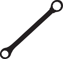 Silhouette Vintage Retro Hipster Wrench Vector Design