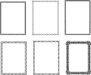 vector sketch illustration silhouette modern abstract frame design for photo and painting   