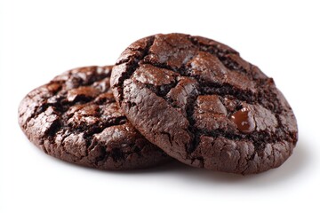 Two rich chocolate cookies