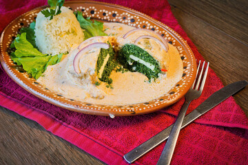 Gourmet Broccoli and Cheese Patties in a Creamy Chipotle Sauce
