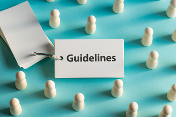 There is word card with the word Guidelines. It is as an eye-catching image.