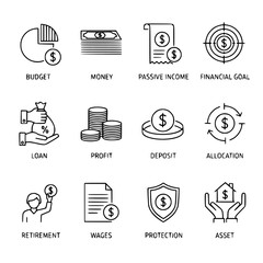 business icons set ,set of business icons ,business and finance icons