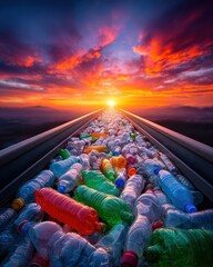 Vibrant sunset sky with dramatic clouds colorful horizon and scenic natural landscape capturing peaceful outdoor evening scenery with breathtaking atmospheric colors