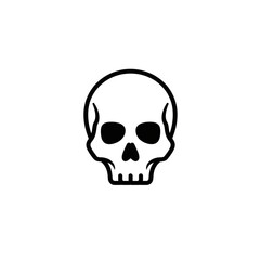 Obraz premium A minimalist vector skull icon designed in a flat style