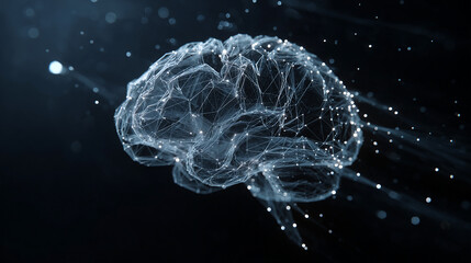 Stunning digital brain illustration for AI, technology, and innovation concepts, a powerful visual for neuroscience, mental health, and cognitive function
