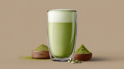 Refreshing green beverage preparation kitchen photo minimalist close-up healthy living concept