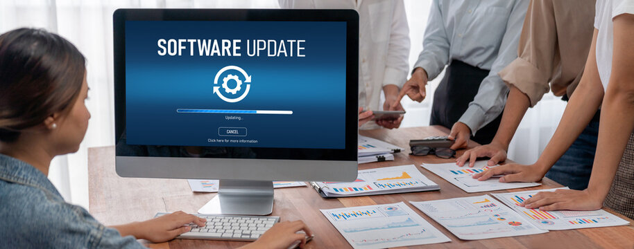 Software update on computer for brisk version of device software upgrade