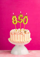 Number of followers or likes - Candle number 850