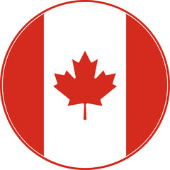 Canada Circle Flag, Canada Flag Icon