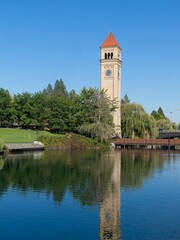 Clock tower in Spokane, Washington.