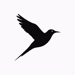 white vector bird art desigan black and white 10.eps