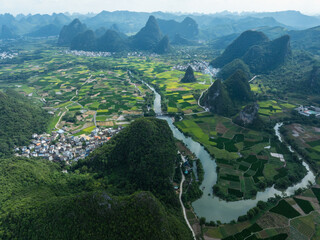 Beautiful landscape of yangshuo county, China