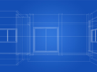 modern empty hall  interior design, 3d rendering