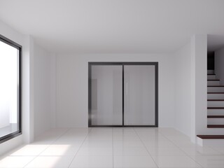 modern empty hall  interior design, 3d rendering