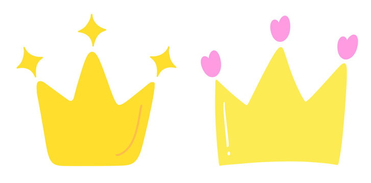 Naklejki crown love cute heart decoration art design illustration