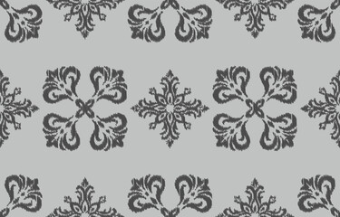 Fototapeta premium Geometrics Ikat ethnic design.colorful Ikat seamless pattern in tribal, folk embroidery abstract wave art. ornament print. Ikat Design for wallpaper,carpet, clothing, fashion, fabric. 