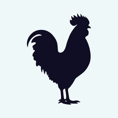 black and white hen art desigan 3.eps