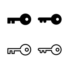 Key icon vector illustration. Key sign and symbol.