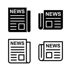 Newspaper icon vector illustration. news paper sign and symbolign