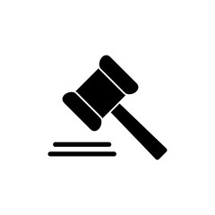 Gavel icon vector for web and mobile app. judge gavel sign and symbol. law icon. auction hammer