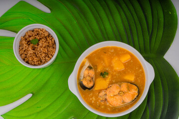 Sancocho soup typical Colombian fish food