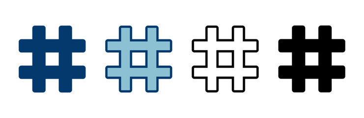 Hashtag icon vector isolated on white background. hashtag vector icon