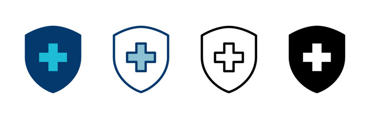 Health insurance icon vector isolated on white background. Insurance health document icon