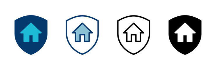 Home insurance icon vector isolated on white background. home protection icon